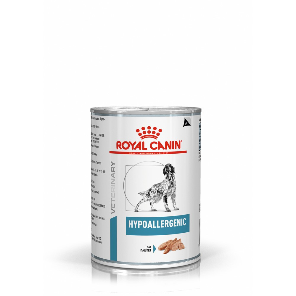 Ração Úmida Veterinary Hypoallergenic para Cães com Sensibilidades Alimentares 400g Royal Canin