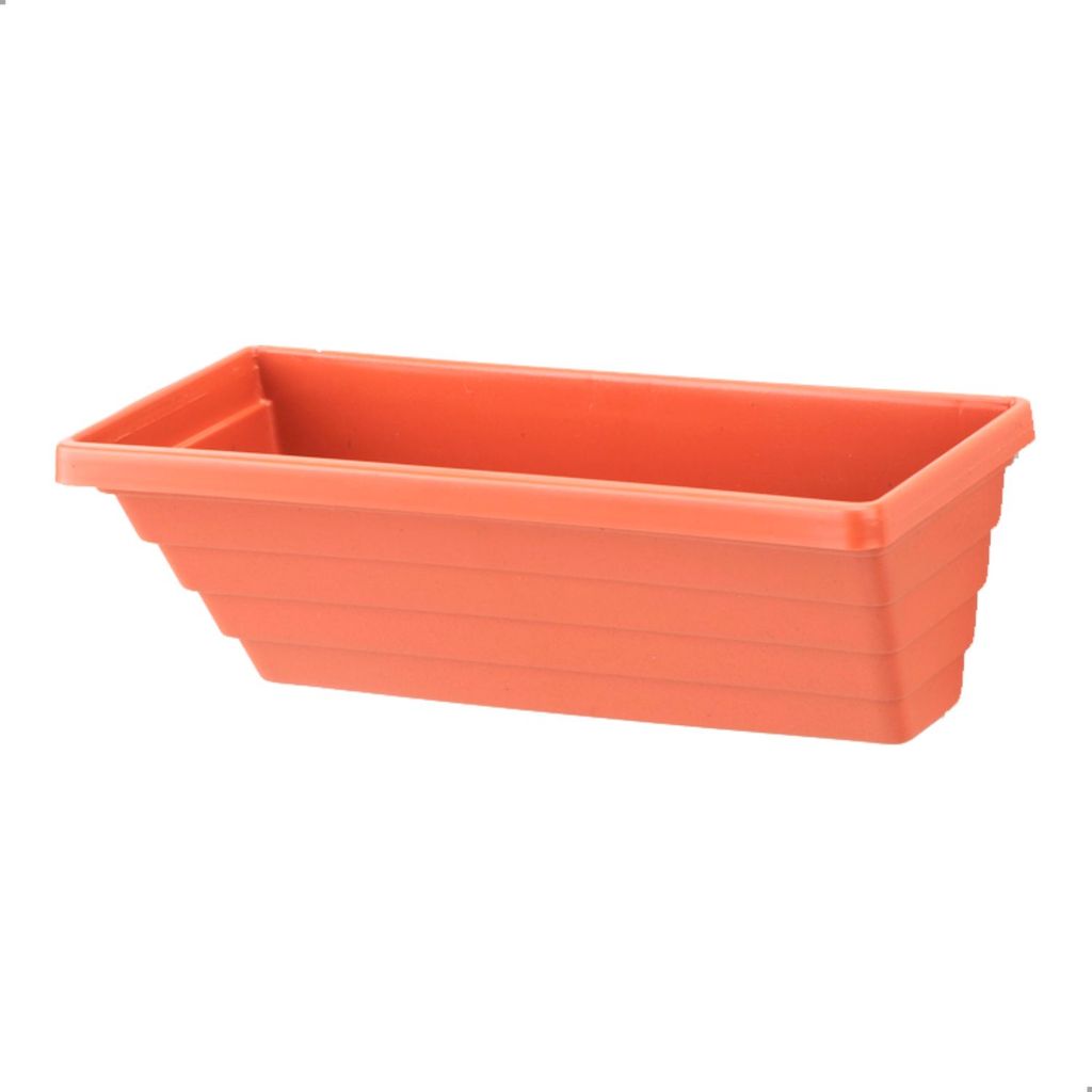 Jardineira Floreira De Parede Plastica 21x10x8cm 900ml Cor Telha