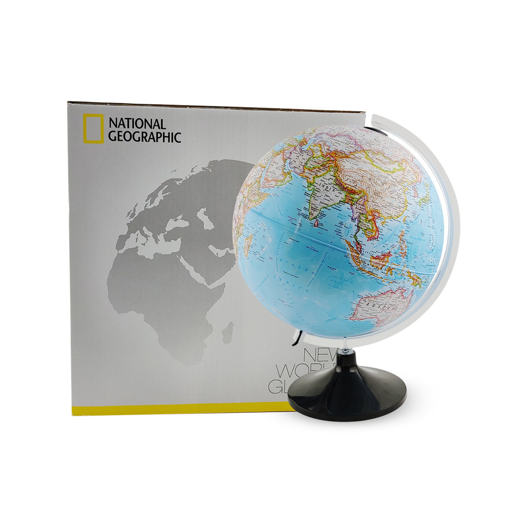 Globo Terrestre Decorativo Iluminado Carbon Classic 30cm National Geographic Tecnodidattica