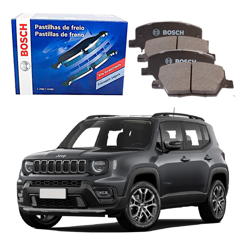 Pastilha Freio Dianteira Bosch Renegade 1.3 T270 2022 A 2024