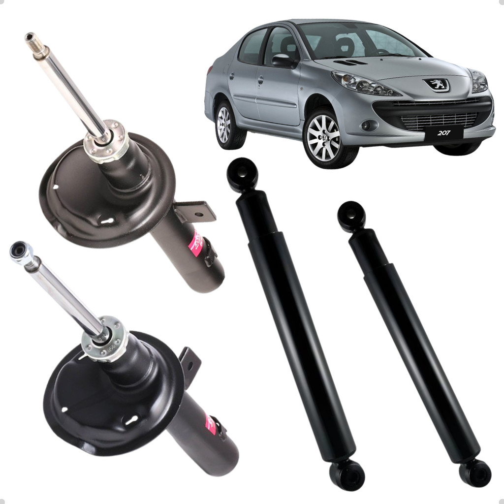 4 Amortecedores Diant E Tras Peugeot 207 De 2008 A 2015 em Oferta na Shopee