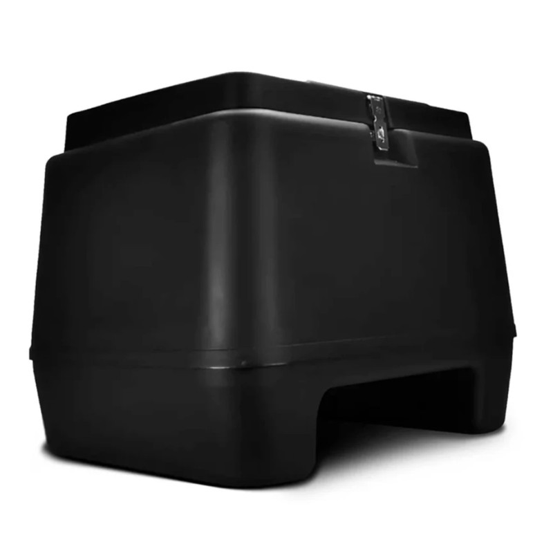 Baú Bauleto 80 Litros Preto Branco para Moto Plástico Injetado Pro Tork  ENVIO IMEDIATO