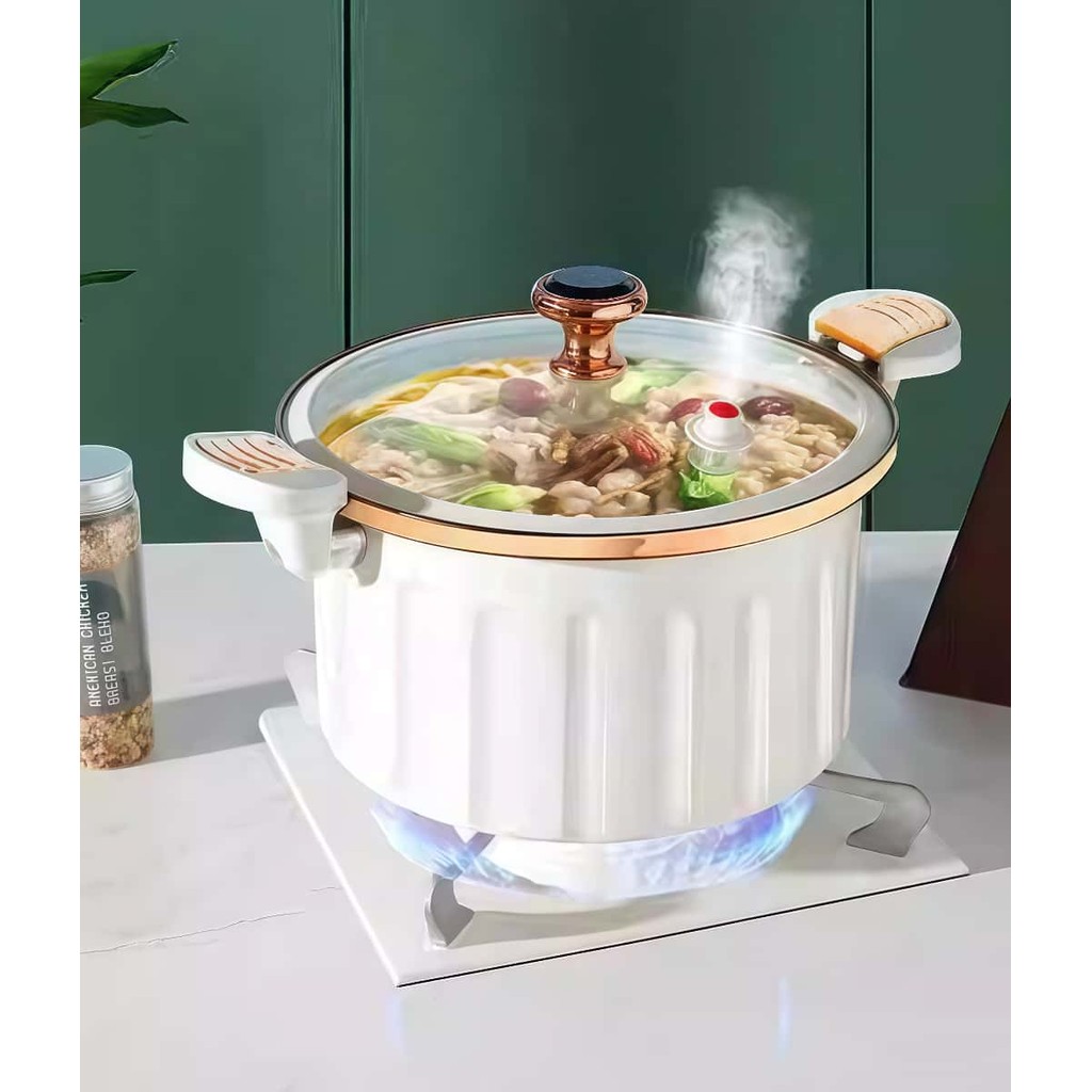 Panela de Micro Pressão 7L / 26cm Antiaderente – Caçarola Compatível com Indução, Gás e Elétrico