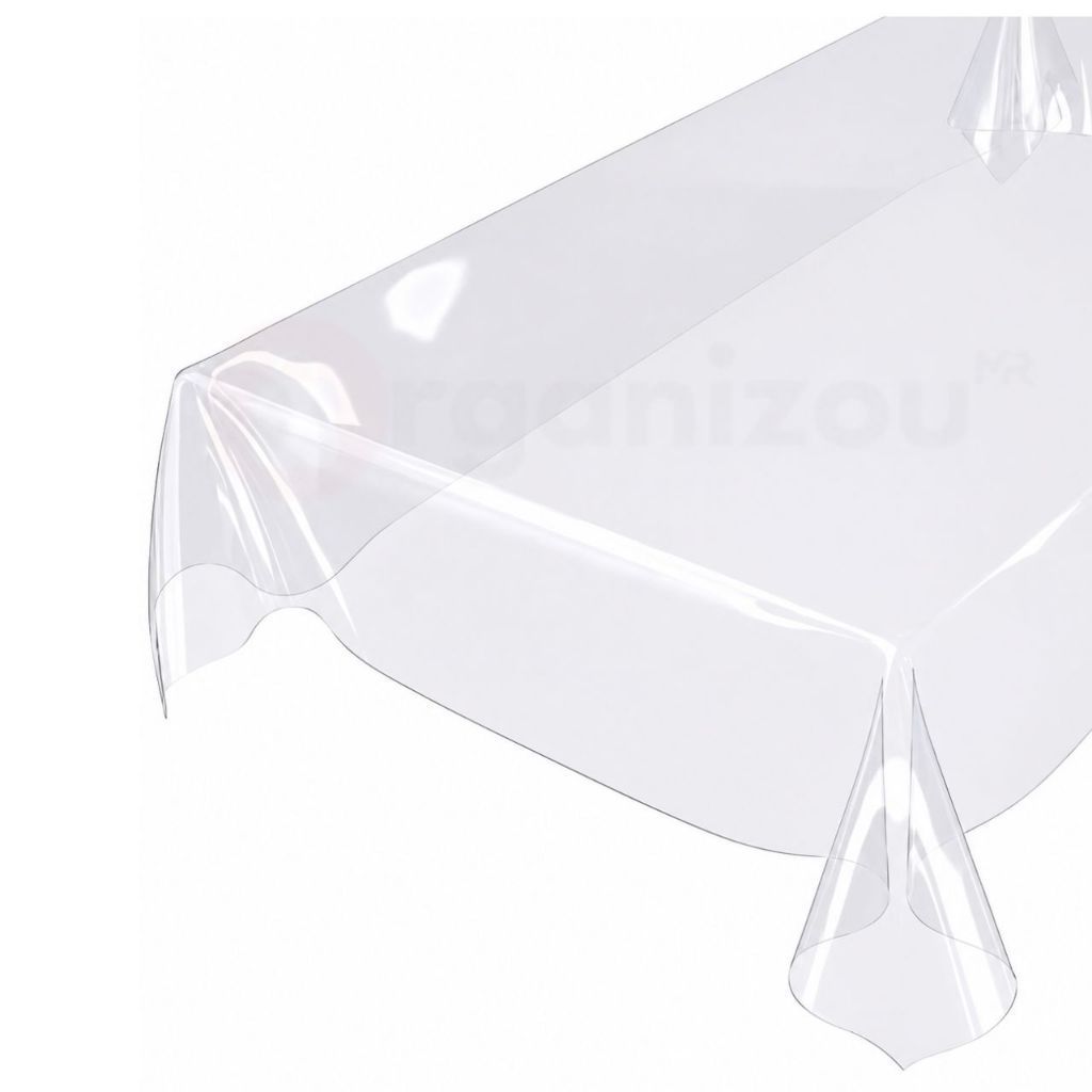 Toalha de Mesa Transparente PVC Premium 0,10mm| Antiderrapante | Anti Mancha | Protege Madeira | Várias Medidas