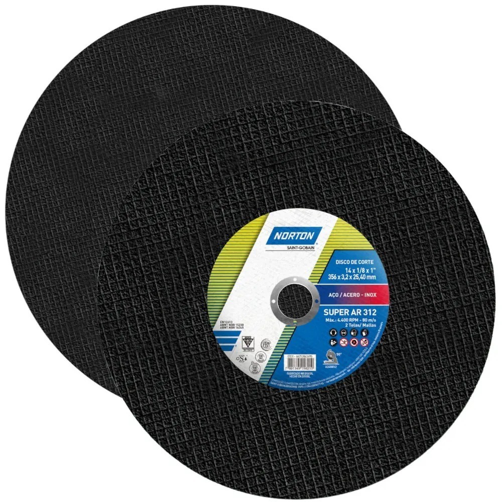 Disco de corte para metal 14" x 1/8" x 1" - AR312 - Norton