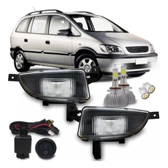 Kit Farol Milha Zafira 1999 2000 2001 2002 2003 2004 + Kit Super Led H3 6k