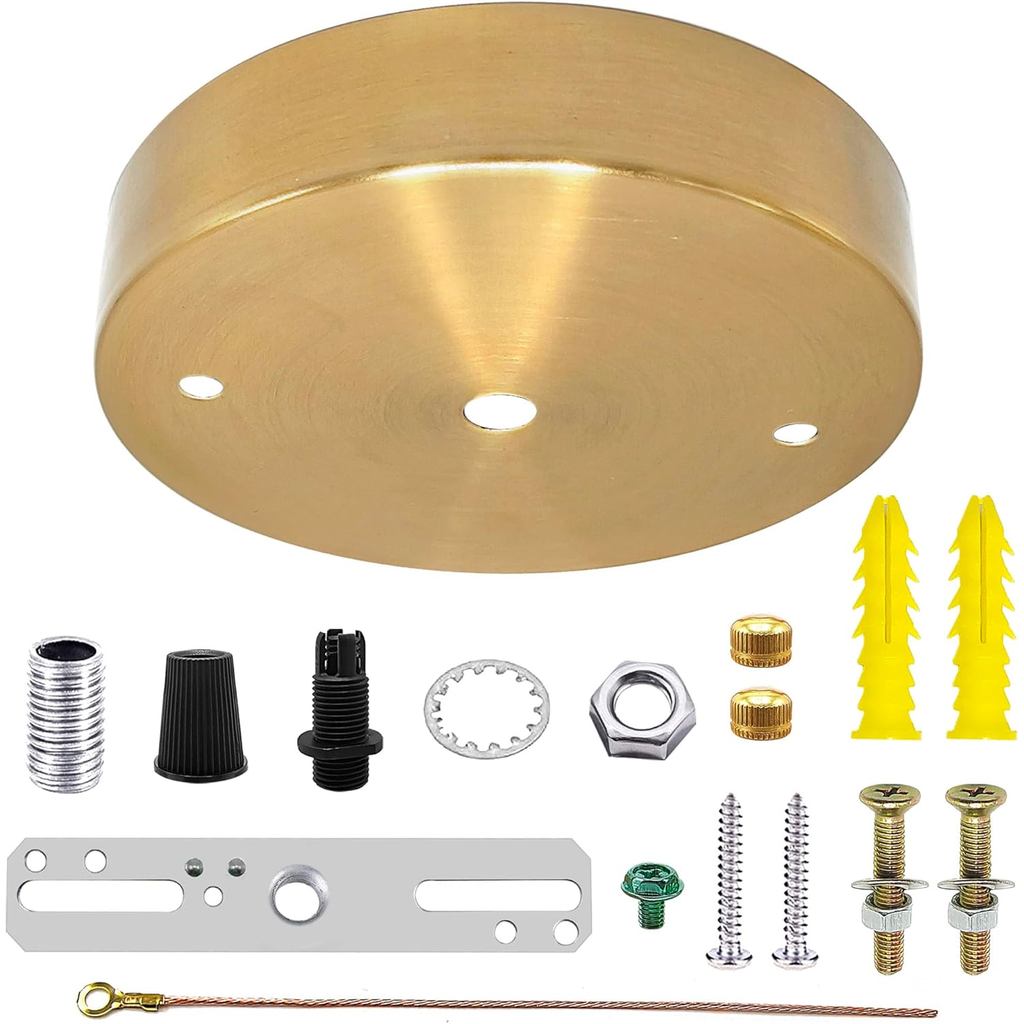 Kit de Teto para Luminária Pendente ECUDIS, Placa de Cobertura para Luminária de Teto de 4,7 Polegadas com Acessórios de