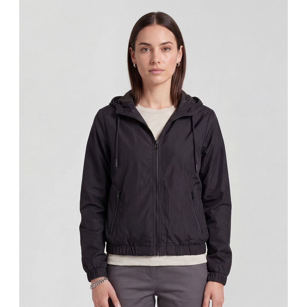 Jaqueta Feminina Com Capuz Sea Surf Preto