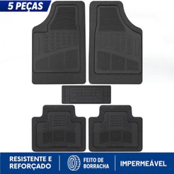 Tapete Borracha Carro Fiat Reforçado Borda Alta Impermeável Uno Strada Toro Argo Mobi Palio Cronos