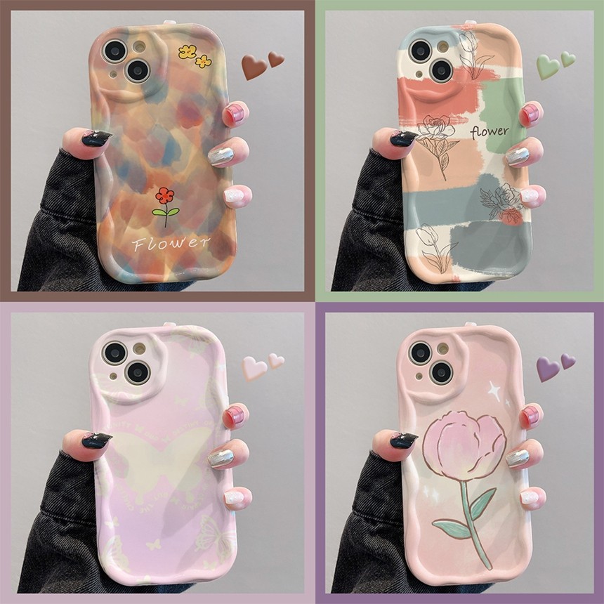 Pintura A Óleo Rosa Flor Padrão Caso De Telefone Para Samsung A06 A07 A16 A26 A36 A56 A17 A37 A57 A50 A50S A30S A51 A52 