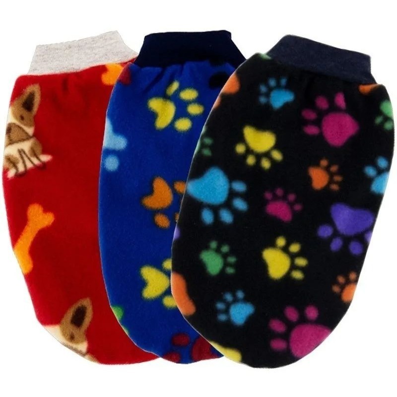 Kit C/3 Roupinhas Soft Inverno Cores Diversas Para Cachorro