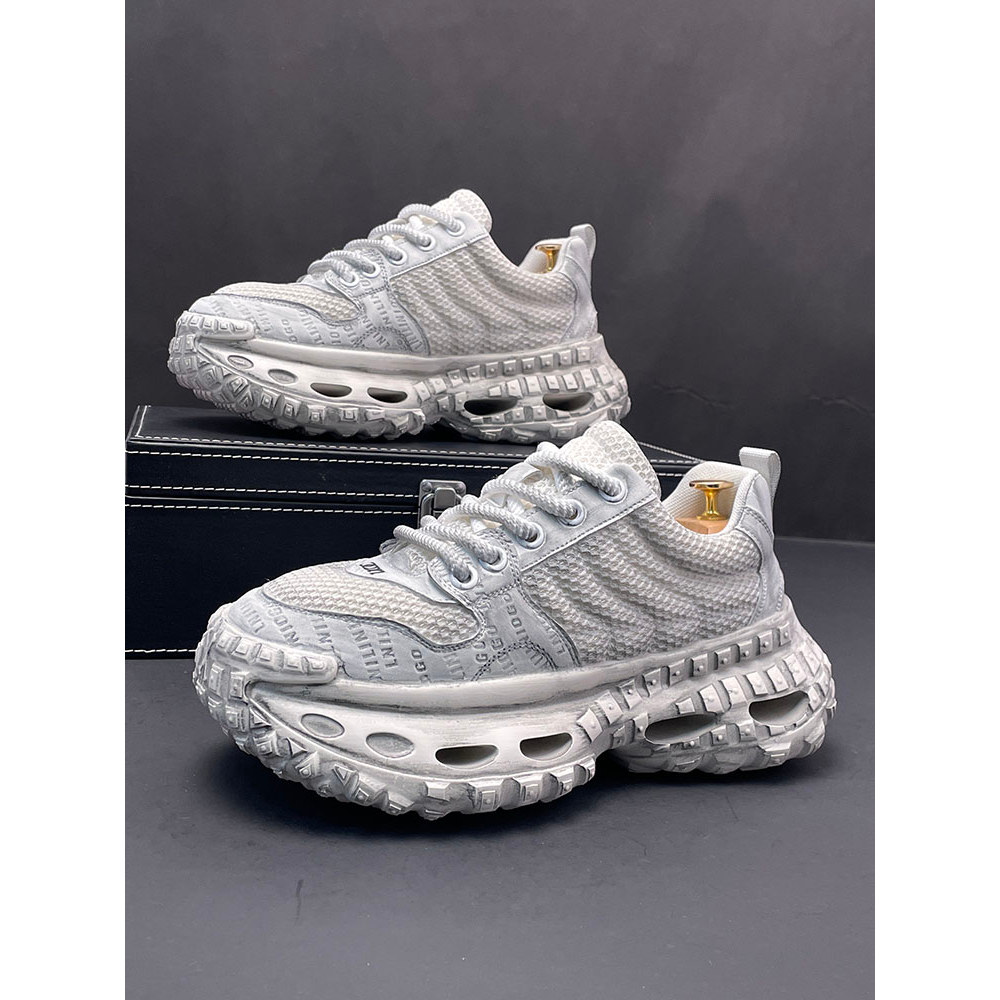 Sapatos masculinos outono novo estilo malha papai sapatos masculinos moda All-Match esportes sapatos casuais aumento int