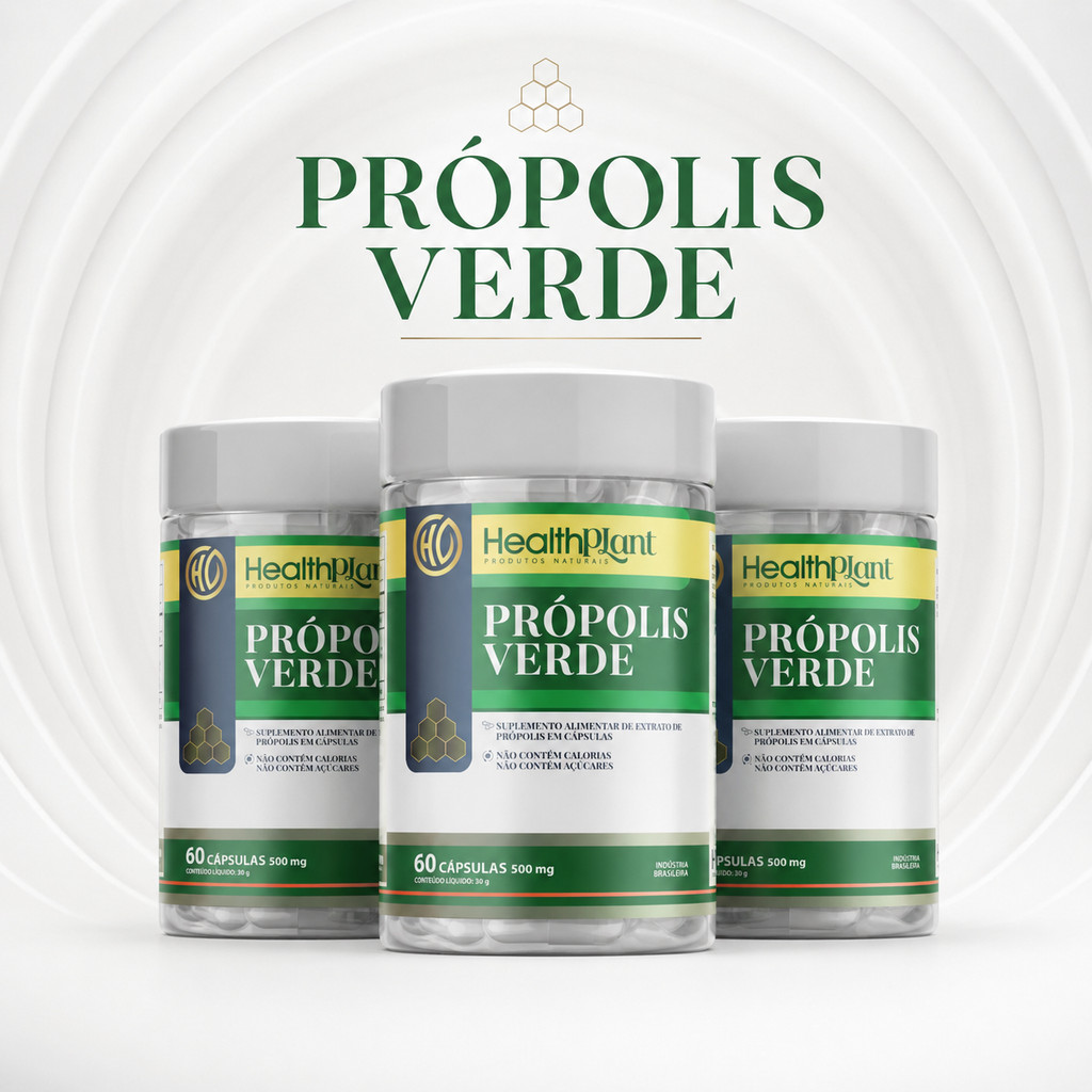 Suplemento de Própolis Verde em Cápsulas 500mg em Cápsulas  | 100% Original  60 cápsulas