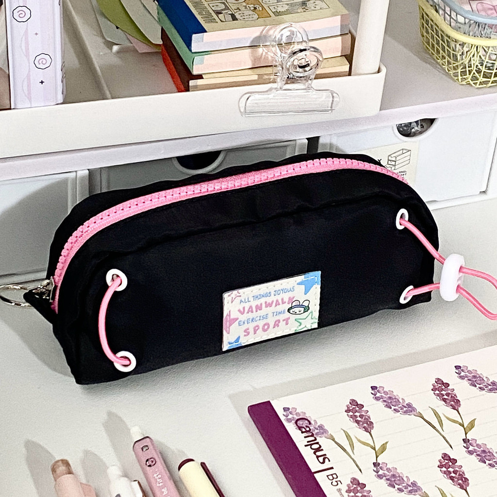 Estojo de papelaria para estudantes do ensino médio Bolsa de papelaria Influenciador Estojo de lápis de cor contrastante