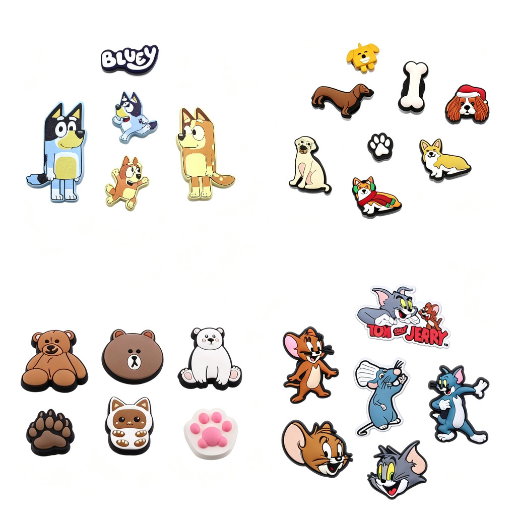100 # Miss Zoe Animais Dos Desenhos Animados Buraco Sacos Acessórios Bonito Gatinho Cães Urso De Pelúcia Encantos