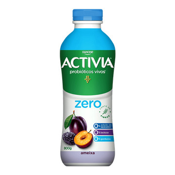 Activia Zero Lactose Desnatado Ameixa Leite Fermentado