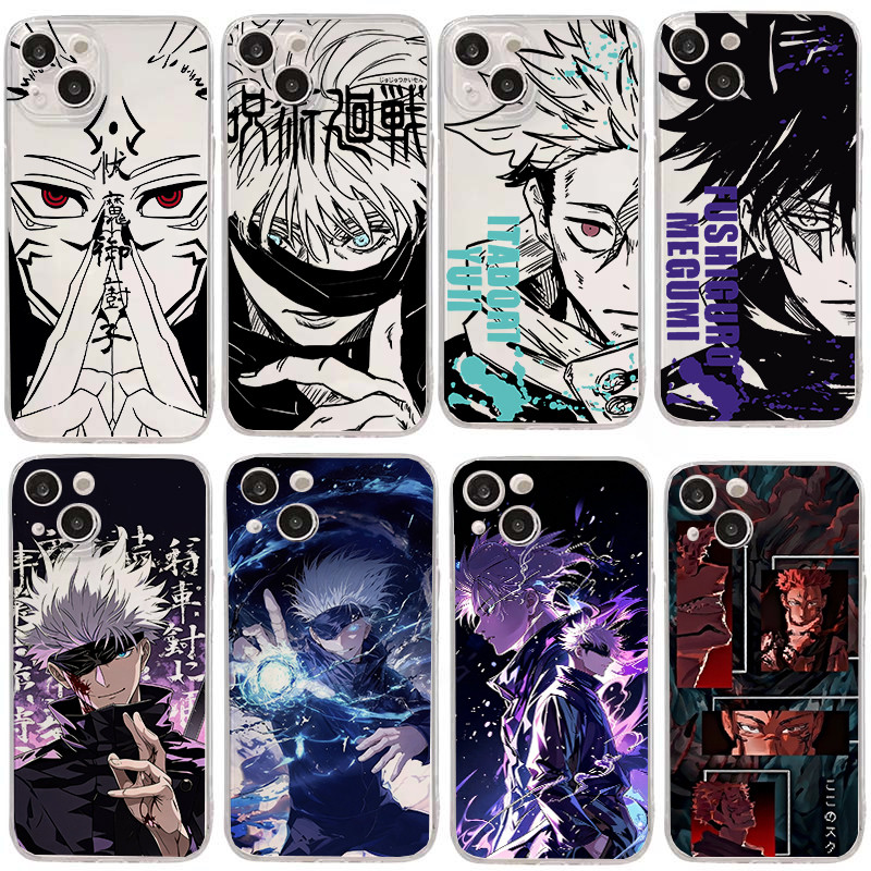 Jujutsu Kaisen Clear Phone Casing For Samsung Galaxy A32 A23 A15 A13 A22 A72 A22 A12 A14 A73 A72 A26 A33 5G Soft Clear P