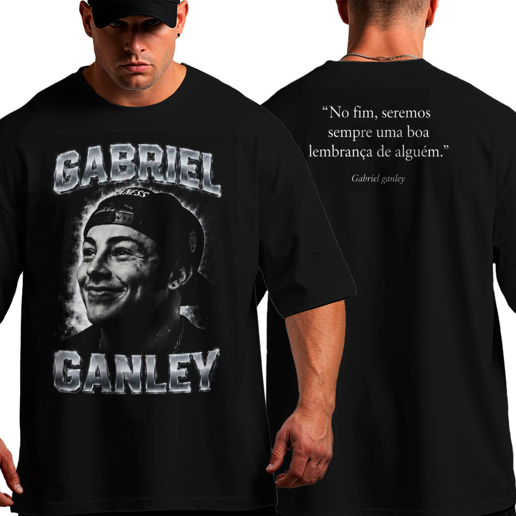 [Camiseta Premium em Algodão Puro]VU Camiseta Oversized Ganley Wake Musculação Grande Algodão Streetwear Treino Academia