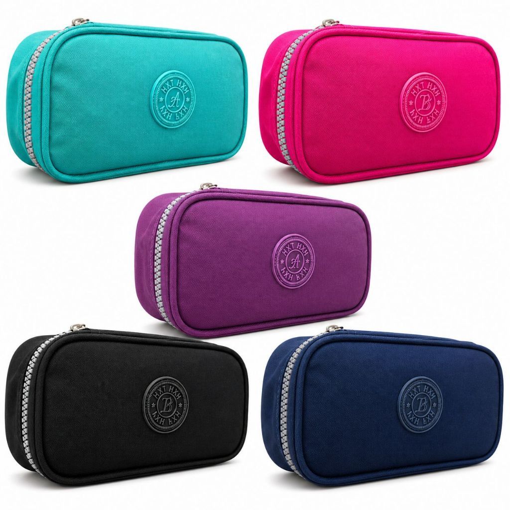 Estojo Moderno De Grande Capacidade , Bolsa De 3 Compartimentos Para Escola E Maquiagem De Volta Às Aulas , Material Esc