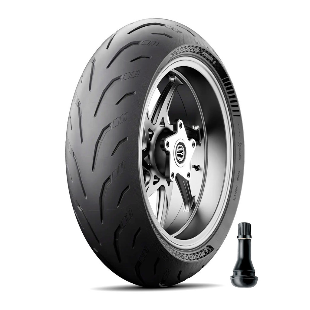 Pneu Aro 17 Michelin 180/55 ZR17 73W M/C Power 6 R TL + Válvula