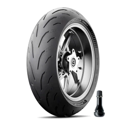 Pneu Aro 17 Michelin 180/55 ZR17 73W M/C Power 6 R TL + Válvula