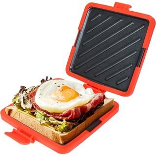 Máquina de Fazer Sanduíches no Micro-ondas, MicroMunchy, Versátil, Fácil de Limpar e Armazenar, Perfeita para Preparar C