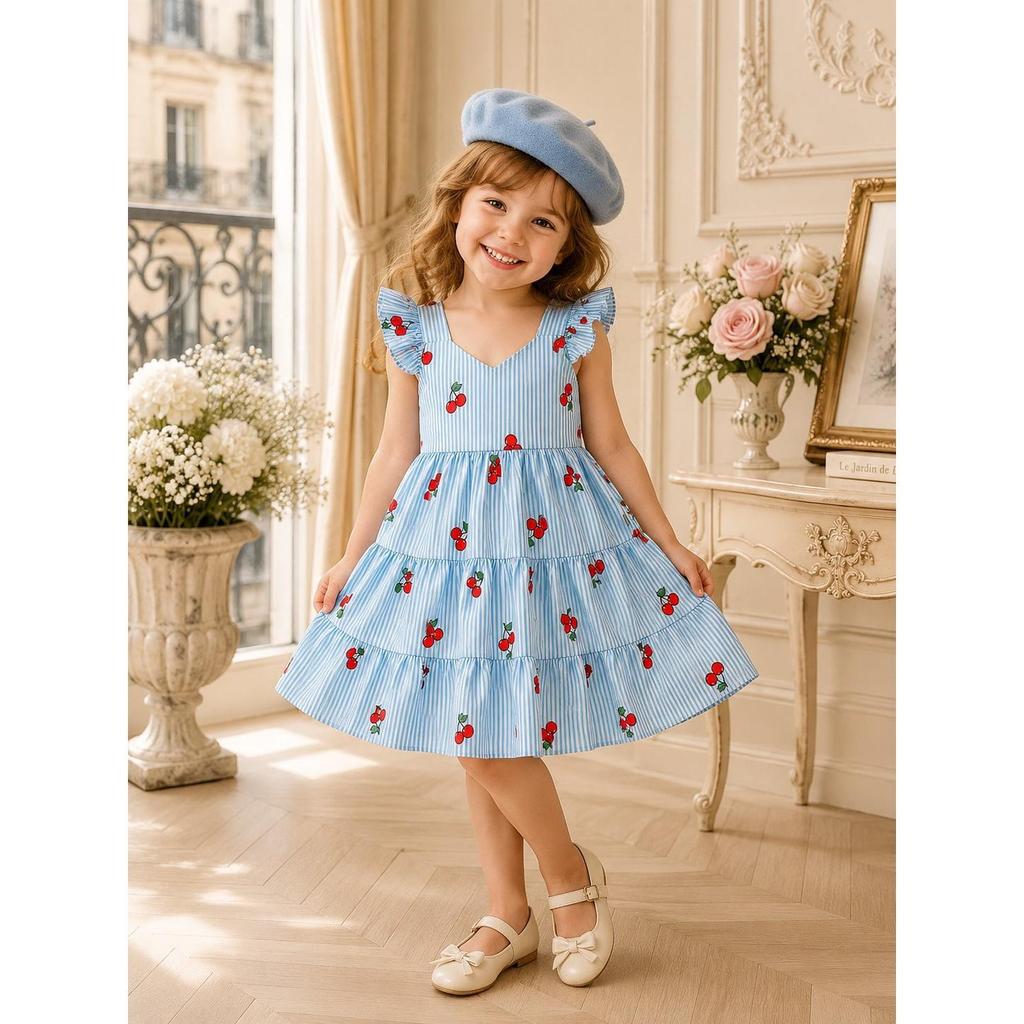 Vestido Infantil Cerejinha Encantada | Leve, Delicado e Cheio de Charme para Meninas