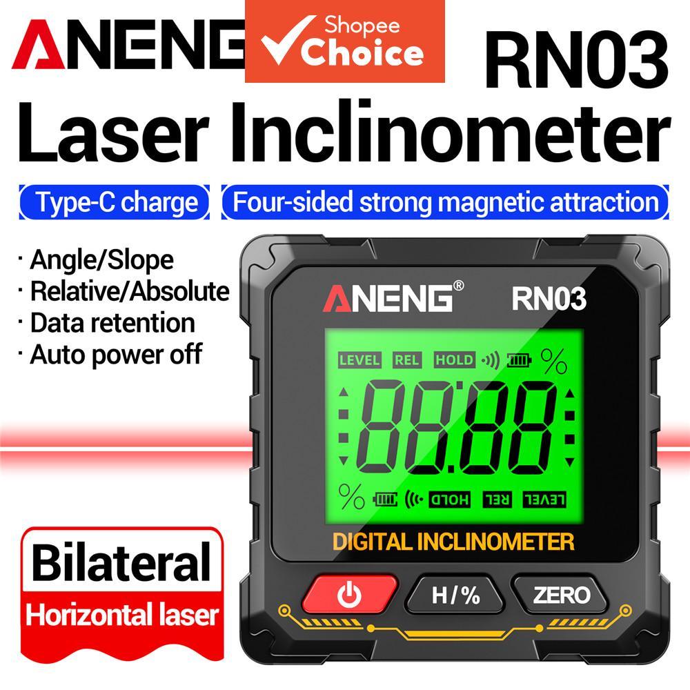 One Piece ANENG RN03 Inclinômetro Digital a Laser, Buscador de Ângulo Automático