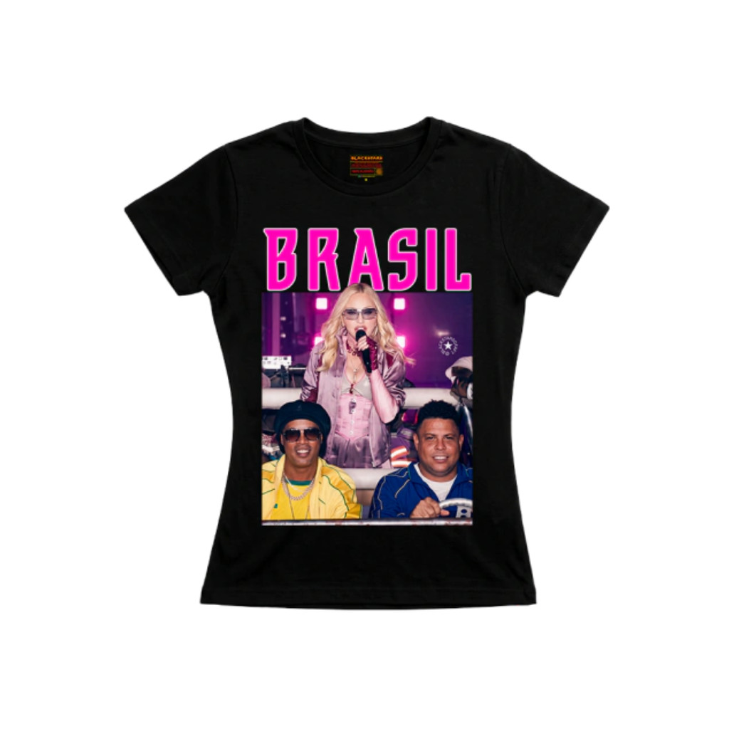 Camiseta da Madona e Ronaldo Final Copa Do Mundo Brasil Orgulho Plus Sized