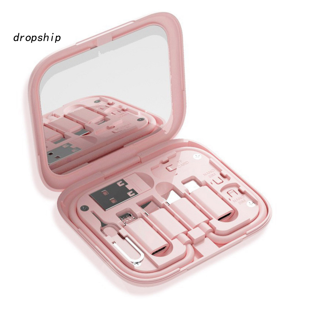 Cable Management Box Usb Adapter Multi-charging Case 9-in-1 Type-c Fast Charging Kit with Multi Data Phone for Smartphon