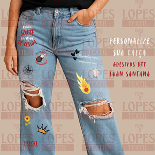 Adesivo DTF Luan Santana Registro Histórico | Termocolante Calça Jaqueta Camisa Pronto para Estampar
