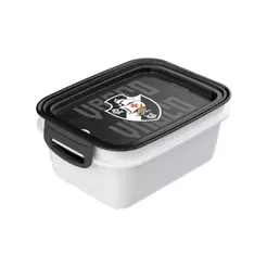 Pote Marmita Hermética Futebol Time Vasco Divisória Travas Lanche Alimentos Micro ondas Freezer 850 ml Plasútil