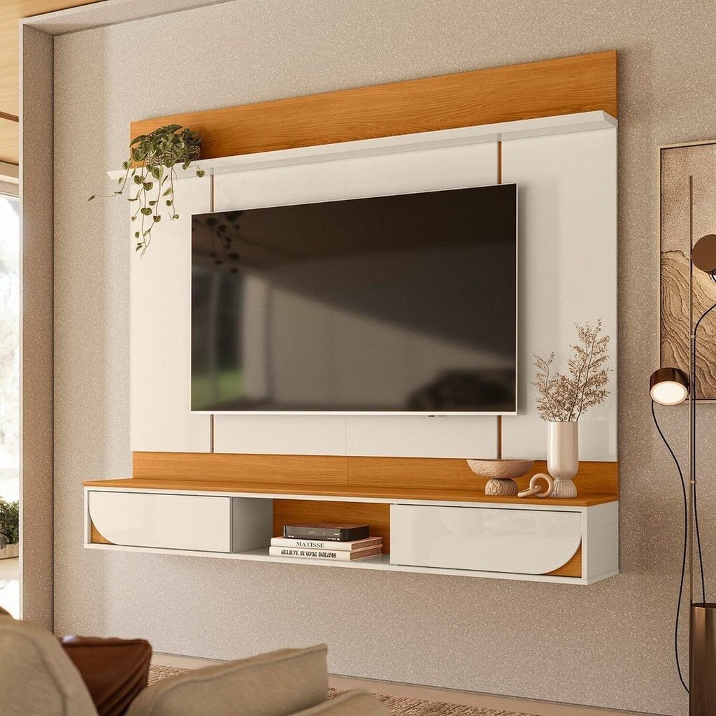 Painel para TV até 65 Polegadas 182CMX156CM Aura Cinamomo/Off White