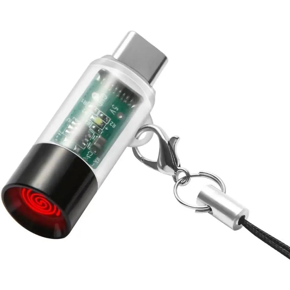Acessório de Isqueiro USB Transparente (1-2 unidades) - À prova de vento, à prova d'água, mini acendedor leve para power