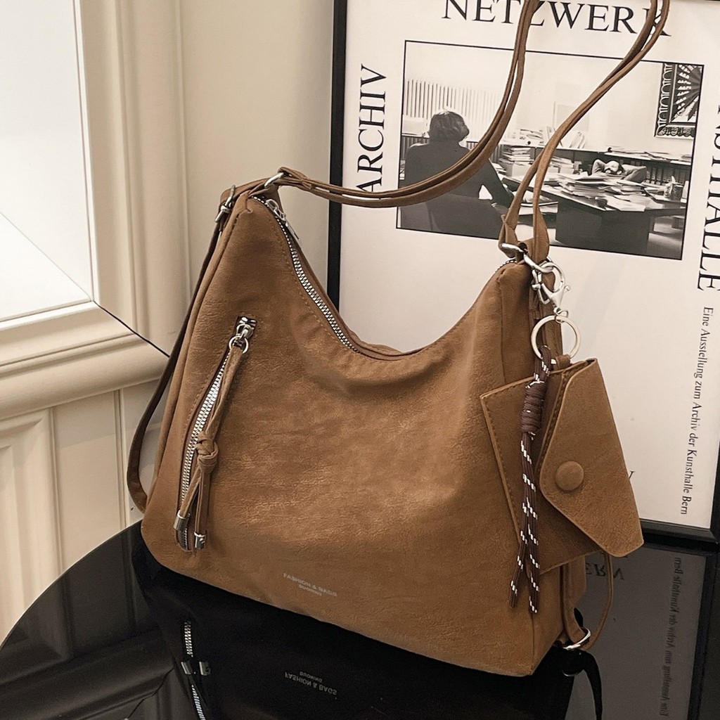 Bolsa Tote Grande Capacidade Fosca 2026 para Mulheres, Bolsa de Ombro Multifuncional para o Dia a Dia, Bolsa Transversal