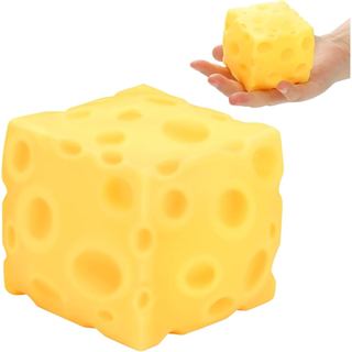 Brinquedos Squishy de Queijo, Brinquedo de Apertar de Queijo Amarelo de 6cm, Cubo de Queijo Squishy de Crescimento Lento