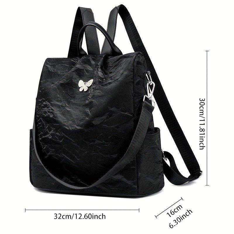 Bolsa de Ombro Dupla Estilo Coreano Avançado para Mulheres, Nova Moda 2024, Grande Capacidade, Mochila de Estudante Prat