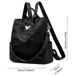 Bolsa de Ombro Dupla Estilo Coreano Avançado para Mulheres, Nova Moda 2024, Grande Capacidade, Mochila de Estudante Prat