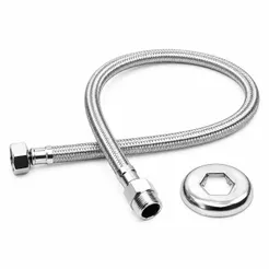 Engate Flexível em Aço Inox Trançado Mangueira 40cm Cromado