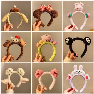 Além de pelúcia bandana pequeno urso estrela Delu coelho orelha tenda bonito dos desenhos animados hairpin bandana lavag