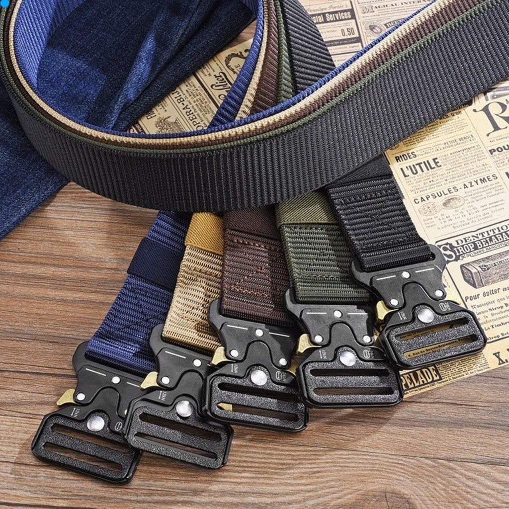 Cinto Tatico Militar Masculino Largo Em Nylon Fivela Engate Rápido Ajustável Moda esportivo