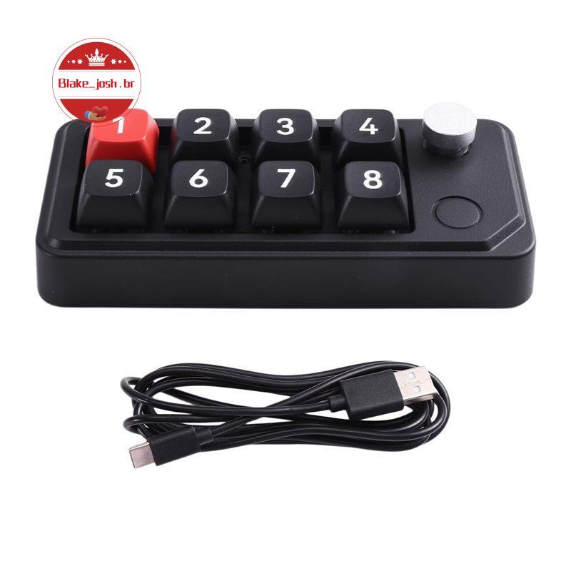 [Qualidade B] Acessórios Para Jogos Com Teclado Mecânico Fio De 8 Teclas Computadores E Consoles De