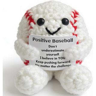 Presentes de Crochê Positivos para Jogadores e Fãs de Beisebol, Presente de Crochê Divertido e Inspirador para Suporte E