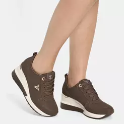 Tenis Casual Feminino Via Marte Anabela Salto Embutido