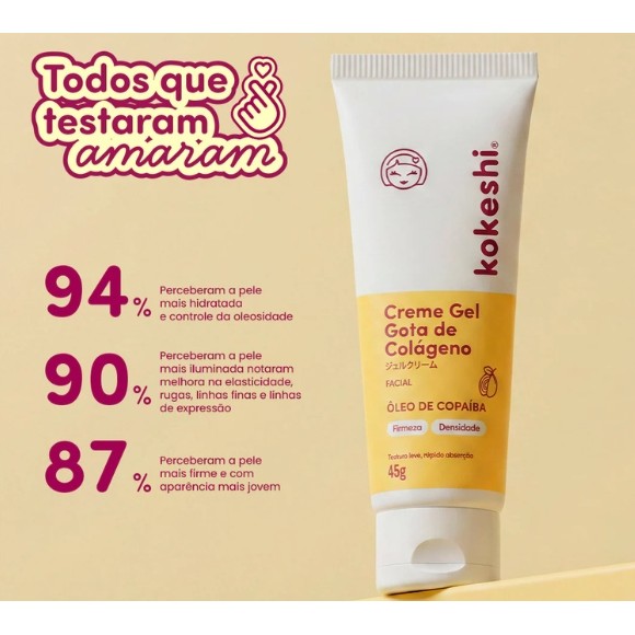 Creme Gel Gota de Colágeno Kokeshi 45g