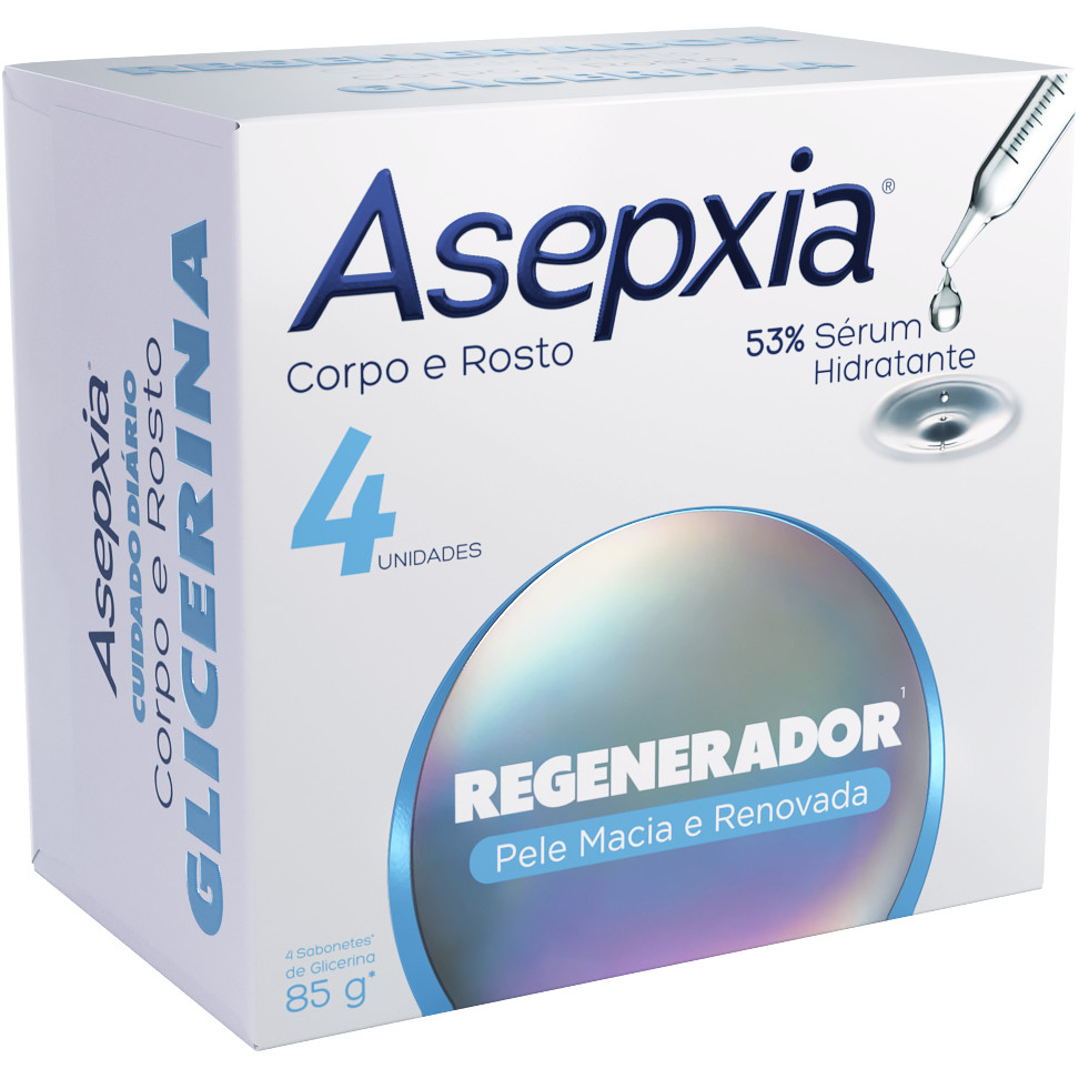 Kit Asepxia Sabonete Corporal Regenerador c/4 unidades