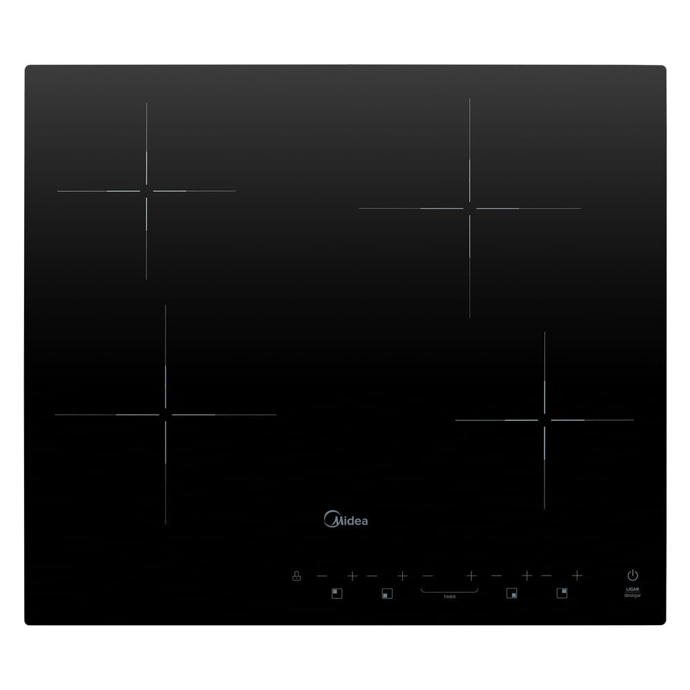 Cooktop 4 Bocas Elétrico Vitrocerâmico Midea