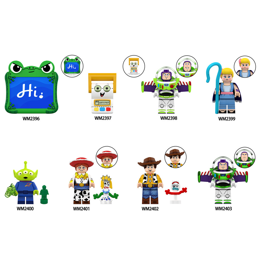 Toy Story 5 Lily Pad Smarty Calças Woody Jessie Bo Peep Alien Forky Figuras Crianças Bloco Brinquedos