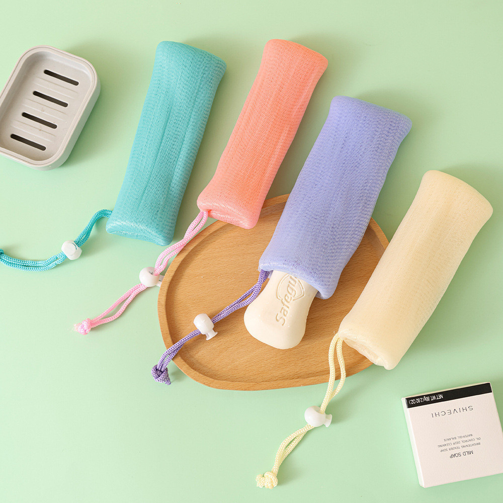 Rede de espuma grossa, limpador Facial, sabonete artesanal, rede de espuma, armazenamento pendurado, rede de sabão de ba