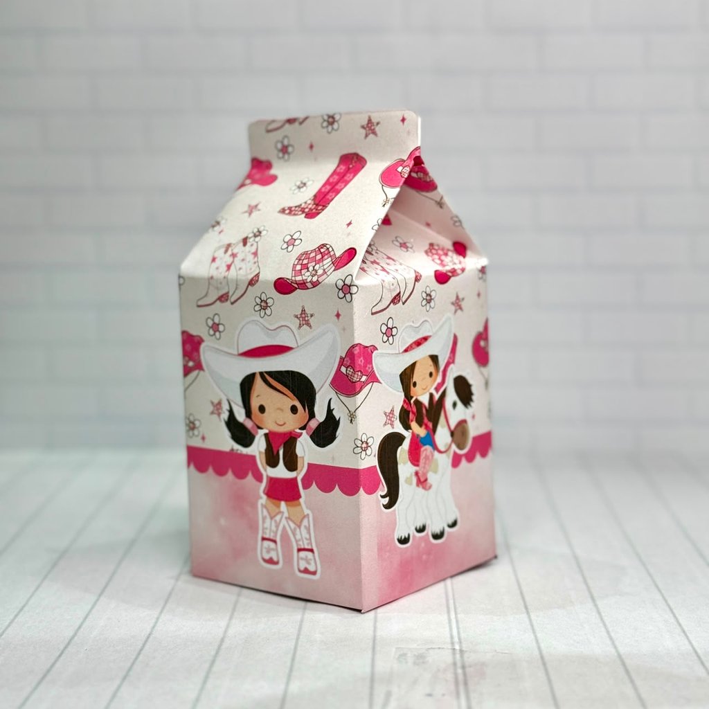 Caixinha  BOIADEIRA  | Caixa Milk Personalizada   | Aniversário Lembrancinhas Personalizados Kit Festa